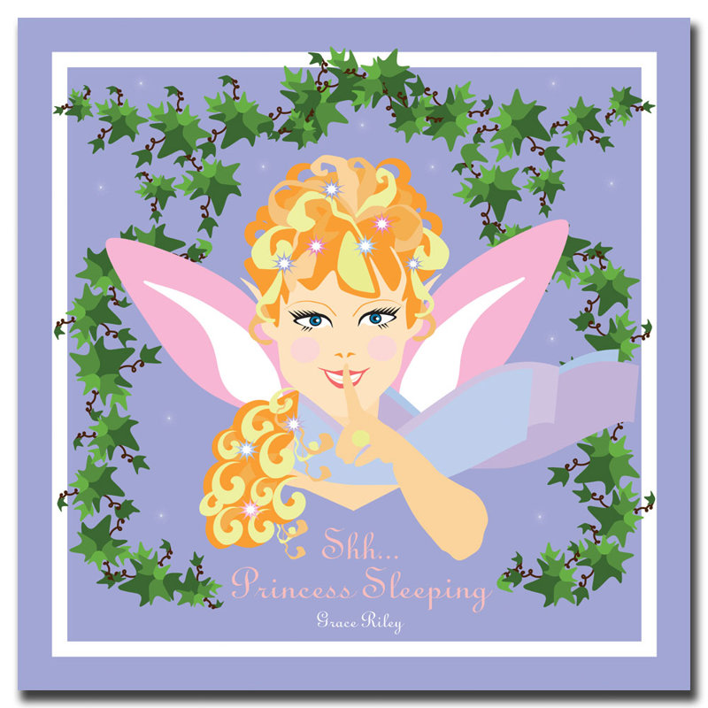 « shh princess sleep i », art sur toile, H 18 po x l 18 po x P 2 po