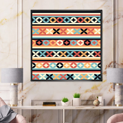 «Blue Orange and Black Flower», impression sur toile