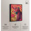 «Fire Flower Feline», impression murale sur toile rose par Art Remedy, cadre noir, 10 x 15-489142894-489142882