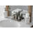 Kingston Brass Serena Two-Handle 3-Hole Deck Mount 4" Centerset Bathroom Faucet with Plastic Pop-Up-57651923