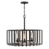Reid Six-Light 12V Outdoor Caged Chandelier