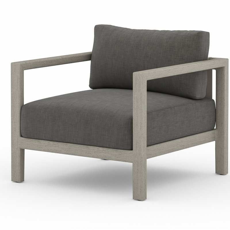 Sonoma Outdoor Teak Lounge Chair, Weathered Gray, Gray