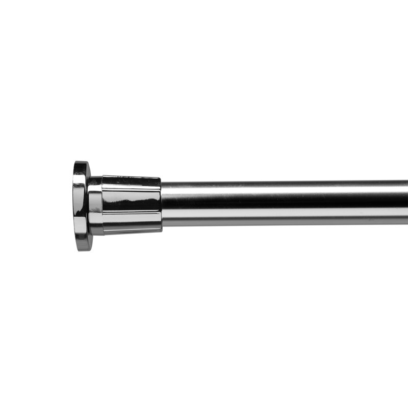 122cm Straight Shower Curtain Pole, Chrome