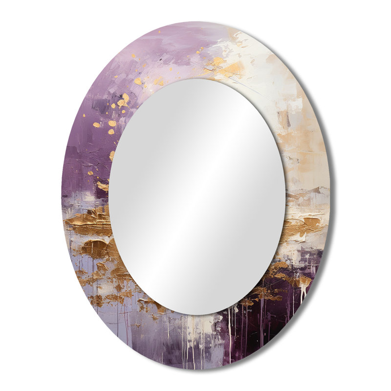 Miroir mural mauve et mauve, 43 po x 33 po