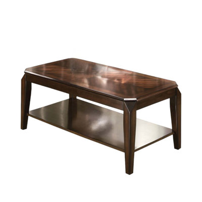 Ensemble de tables basses et de table d'appoint 3 pièces, finition noyer