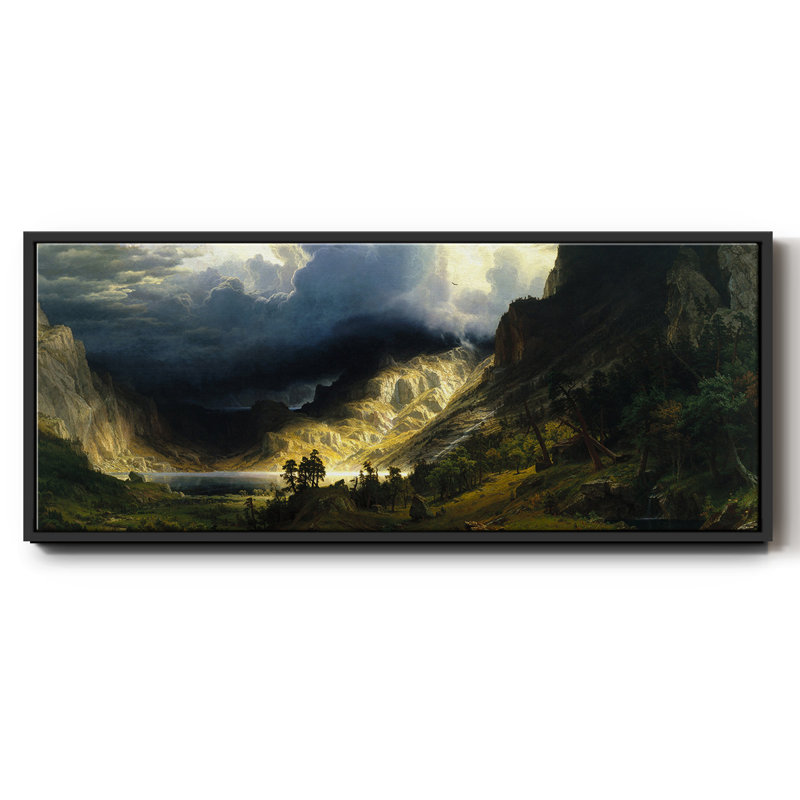 A Storm in the Rocky Mountains - Toile encadrée, H 20 po x l 50 po