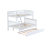 KiriHaus Twin Over Full Rubber Wood Bunk Bed with Trundle, Ladder, and Guardrail-115675295