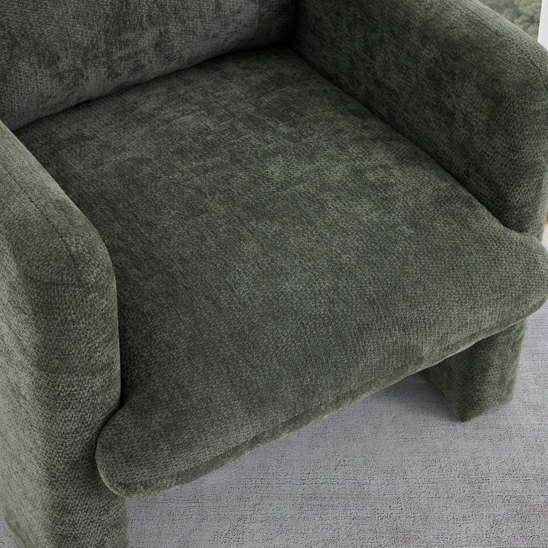 Ensemble de 2 fauteuils d'appoint rembourrés 28,74 po de largeur, Vert, 2