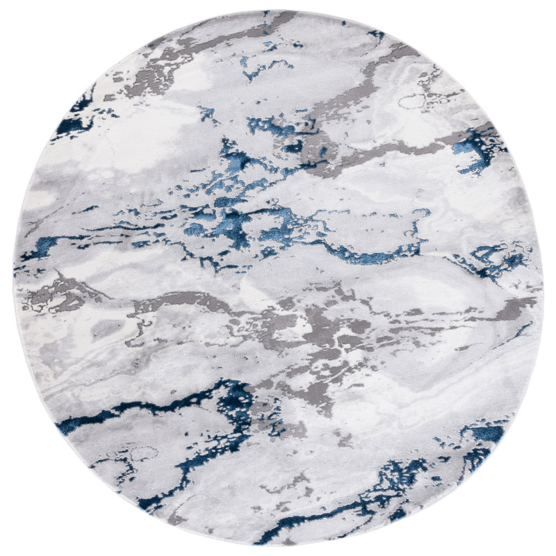 Poppy-Louise Performance Abstract Rug, Round 6'7"