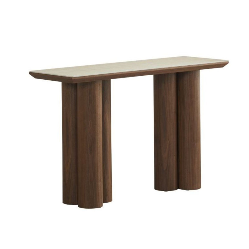 Reyli Stone Top Console Table