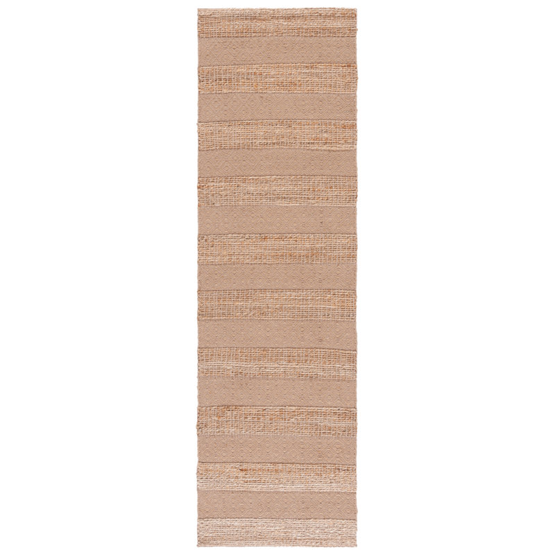 Hobscheid Geometric Flatweave Taupe/Natural Area Rug, Runner 2'3" x 8'