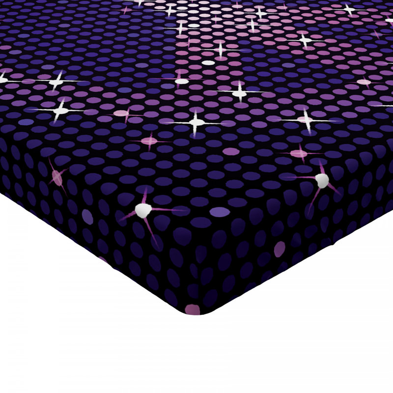 Microfiber Polka Dots Fitted Sheet, Queen Fitted Sheet