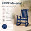 Chaises berçantes bleues en PEHD Adirondack, chaises berçantes à dossier haut toutes saisons (ensemble de 8)-119304152-132575667