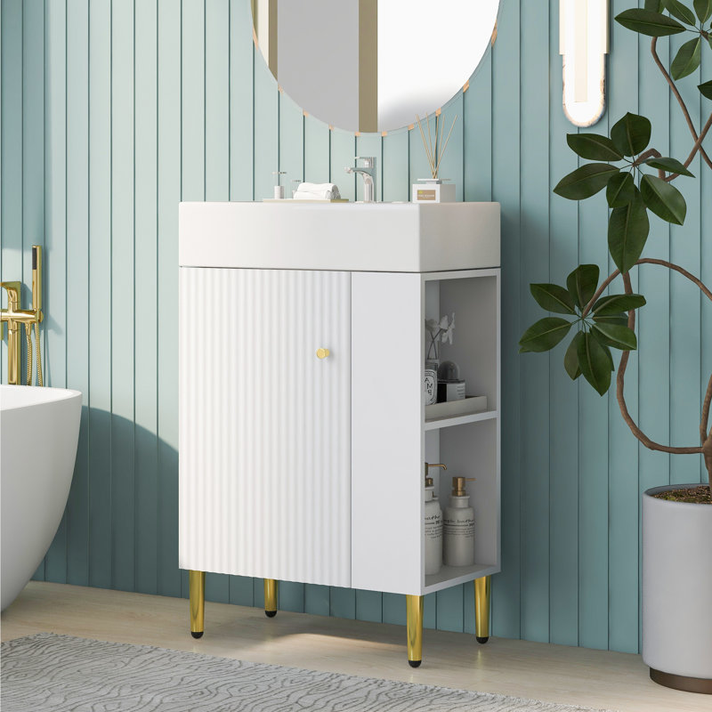 Meuble-lavabo simple 21,6 po avec comptoir Maaikel