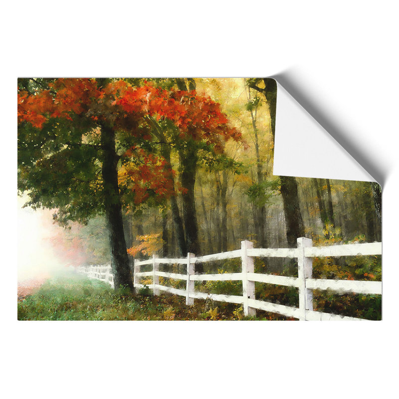 Autumn Forest Painting - Frameless Print, 42cm H x 59cm W x 0.1cm D