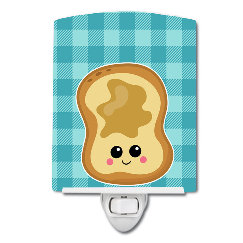 Peanut Butter Toast Ceramic Night Light