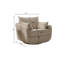 Le fauteuil pivotant simple de 40 po de largeur Rayel est confortable et profond-1513538973