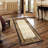 Black Lodge Area Rug - 2 Ft. 7 In. X 3 Natural Earth Tones And Mountain Images Polypropylene Stain Intricate Wood Designs-188924400