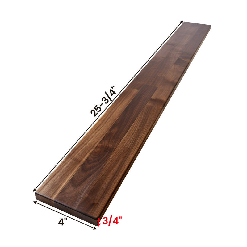 24.75'' Walnut Wood Peel and Stick Backsplash