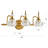 Jhanna 3 - Light Dimmable Antique Brass Vintage Style Crystal Glass Vanity Light