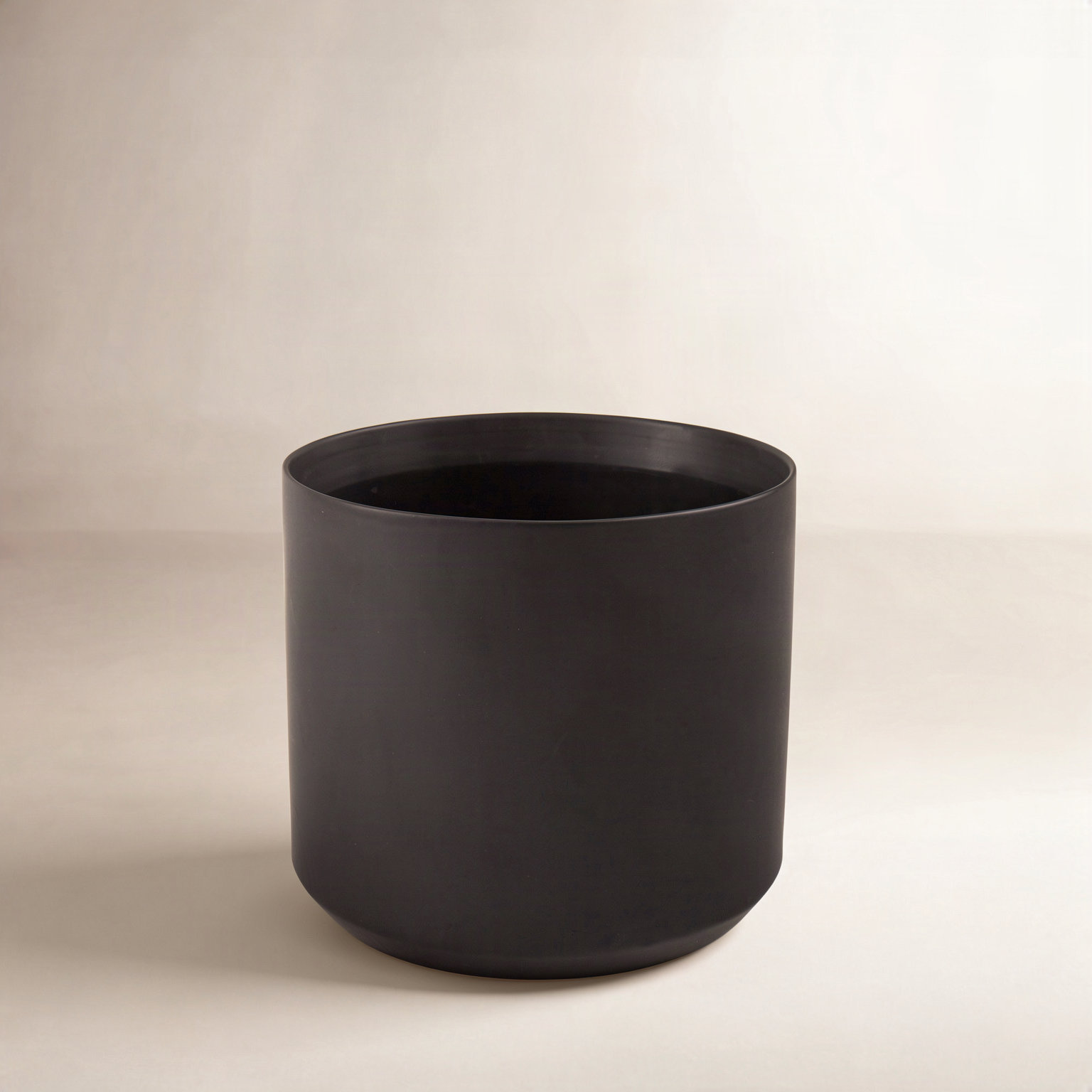 Parsons Ceramic Pot Planter, 6.75" H x 7" W x 7" D, Black