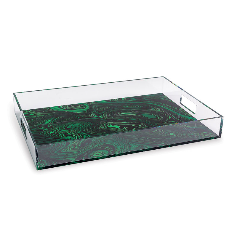 Plateau en malachite, Vert
