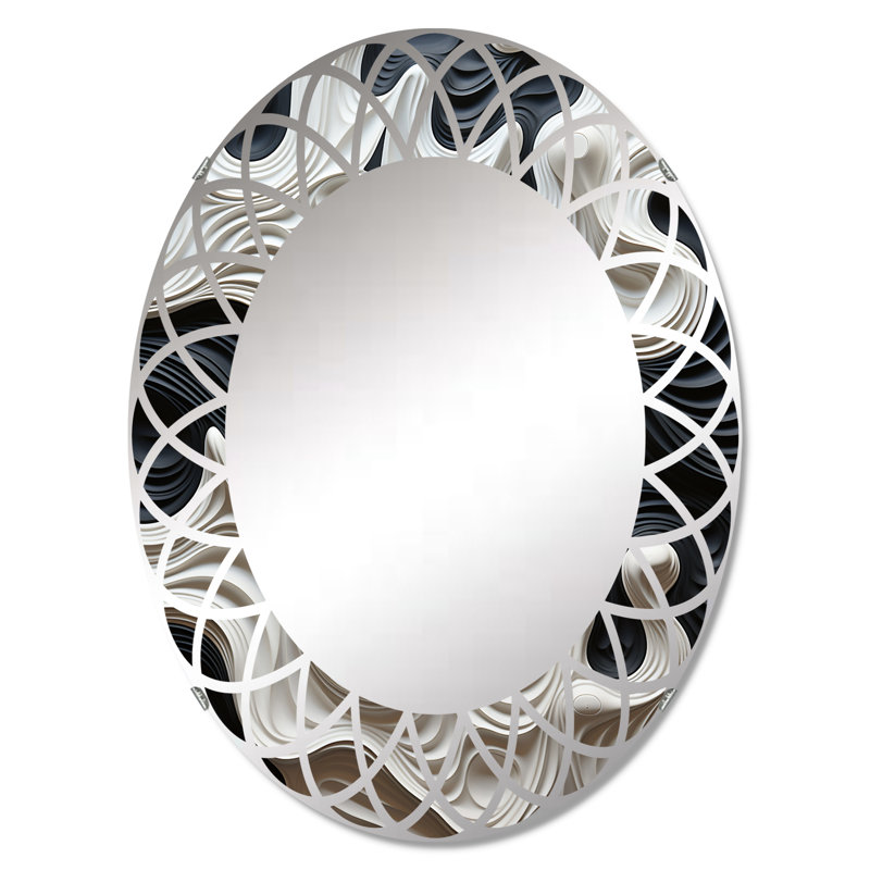 Korser - Miroir mural moderne ovale, 30 po x 20 po