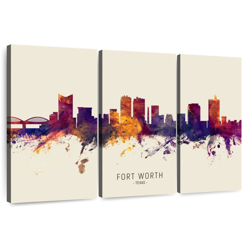 Skyline de Sirçi Fort Worth, Texas IV, H 42 po x l 65 po