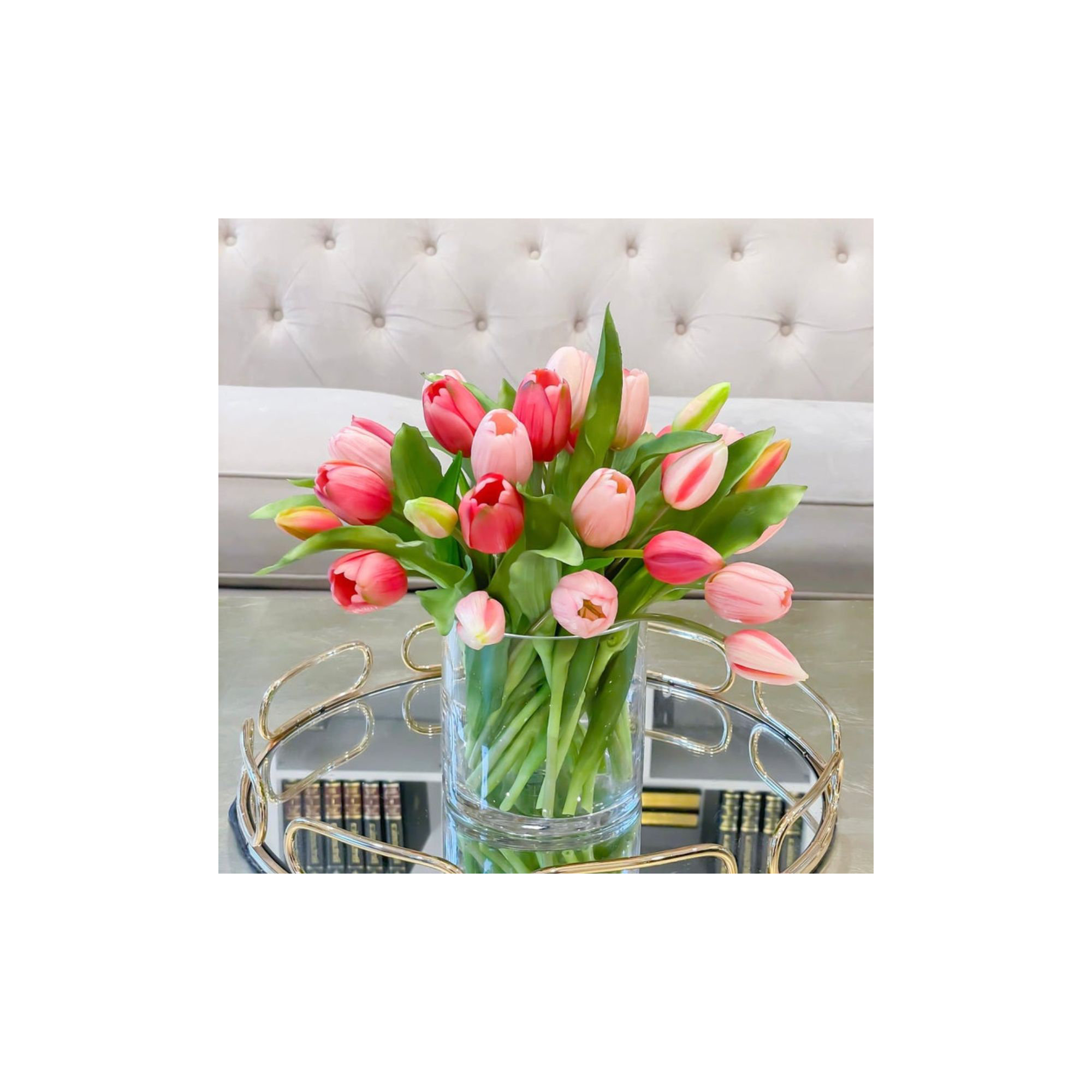 Tulips in Vase, Dark Pink