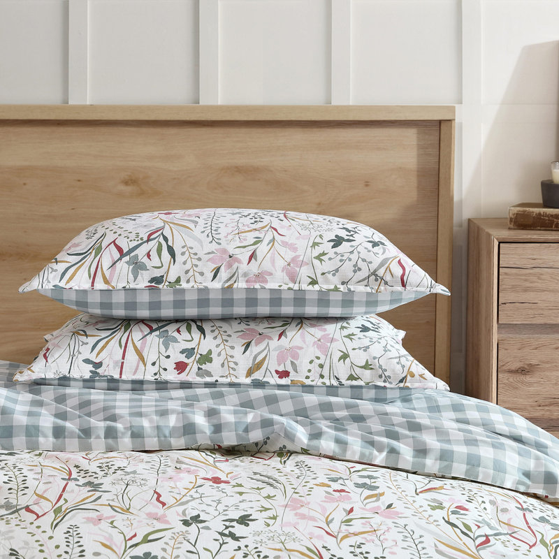 Eddie Bauer Woodland Forest Cotton Reversible Pink Comforter Set, King Comforter + 2 King Shams