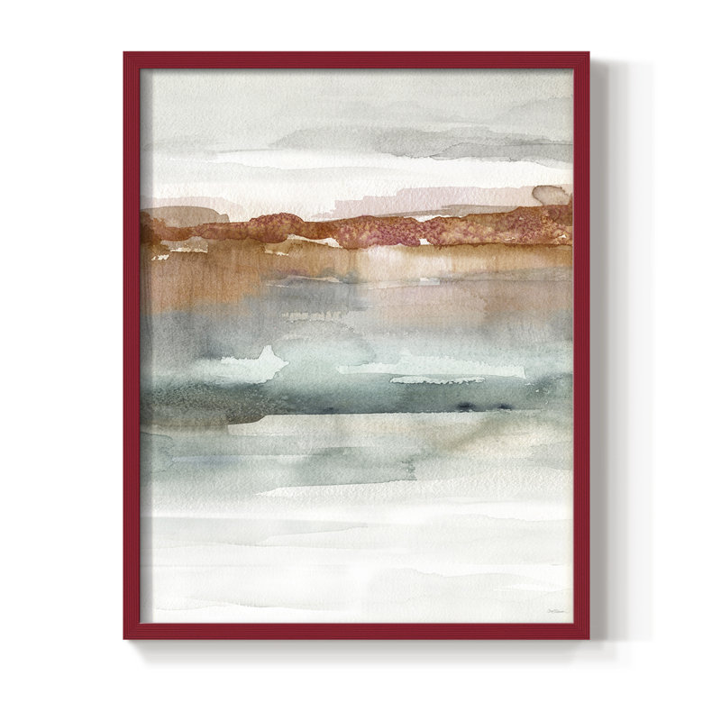 «Cinnabar Sundown», reproduction encadrée - bois massif, H 15 po x l 12 po, Rouge