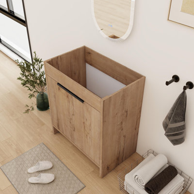 Base de meuble-lavabo sur pied simple 30 po avec 2 portes et 1 tablette