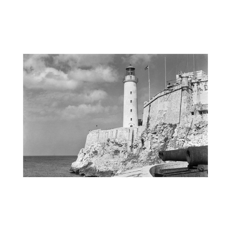 1930S-1940S Lighthouse At Morro Castle Havana Bay Havana Cuba - Wrapped Canvas Print, 20.32 cm H x 30.48 cm W