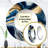 Soll Vibrant Blue And Gold Agate II - Transitional Mirror, Modern Round Unique Wall Mirror, Printed Metal Art-2031728577