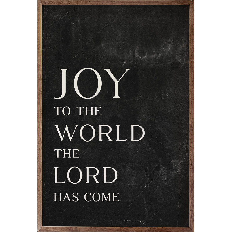 Joy To The World - noir, H 8 po x l 5 po