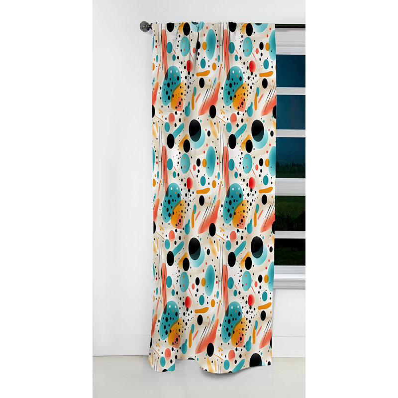 Rideau occultant en velours Fursten - Mid-Century, L 52 po x L 120 po