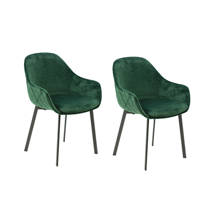 Chaise de salle à manger Winslow - Bleu marine, Vert émeraude