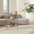 Bupe Glass Top Single Coffee Table-1559920868-1559920865