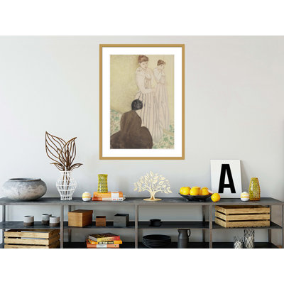 «The Fitting» par Mary Cassatt, impression giclée sur cadre