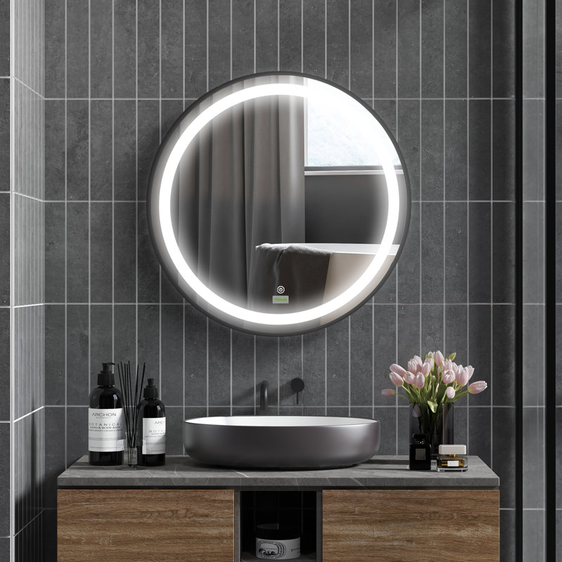 Adriell Metal Round Mirror