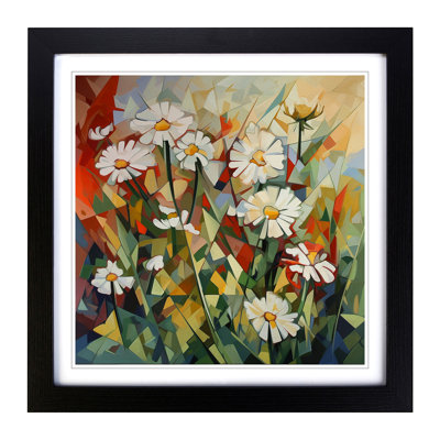 Wildflowers Cubism No.4 - Framed Print