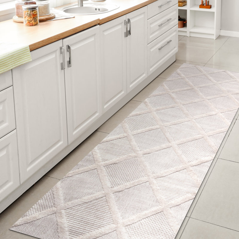 Tapis ivoire Briano, Tapis de couloir 2 pi 2 po x 8 pi