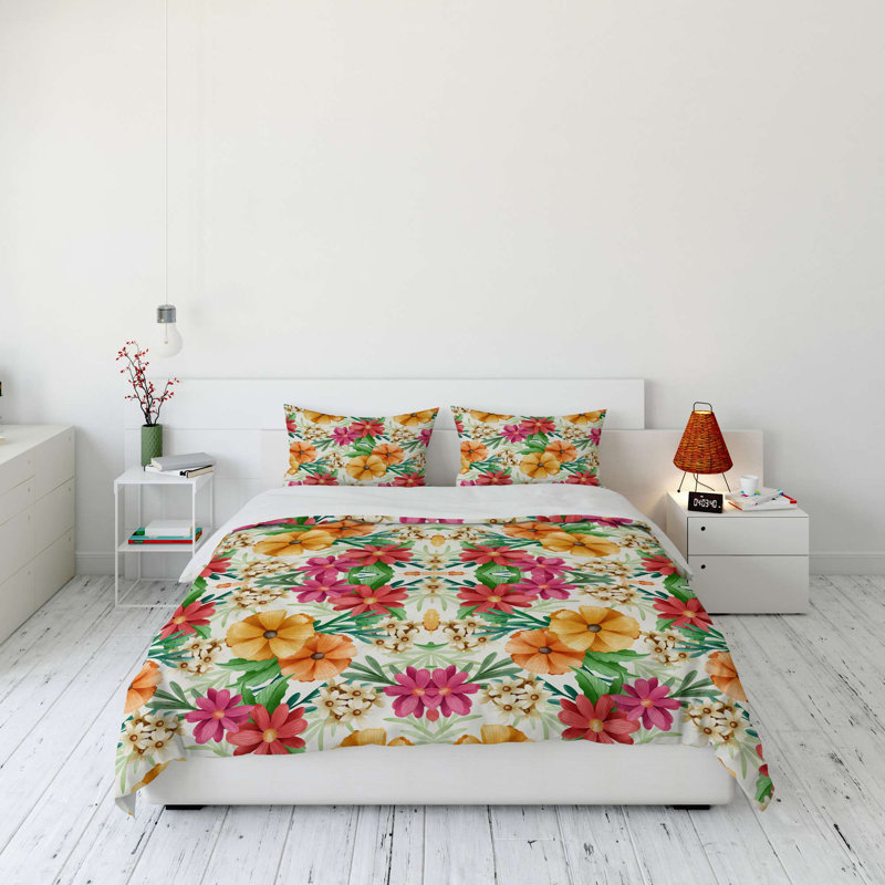 Luxury King Quilt Cover Set (3 Pieces) - 70% Polyester / 30% Cotton, 94.5 x 86.6 inches | Soft & Durable, 120 Thread Count, Button Closure Duvet Cover & Envelope Pillowcases | Machine Washable, Elegant Home Bedding