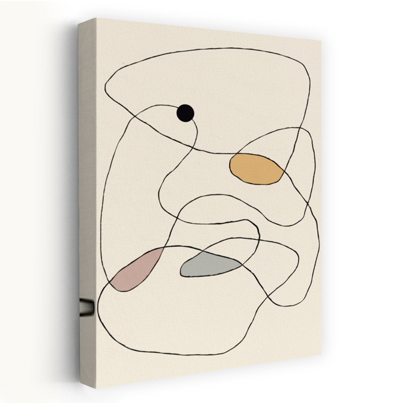 Abstract Fluid Shapes Abstract Contemporary Minimalist Wall Art Print 1 Piece Wrapped Canvas Wall Art, 91.44cm H x 60.96cm W
