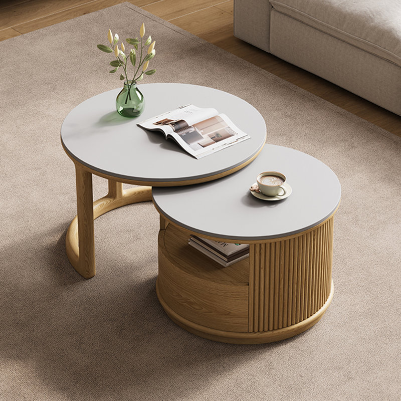 Table basse Modern Modern, Bois original, Blanc