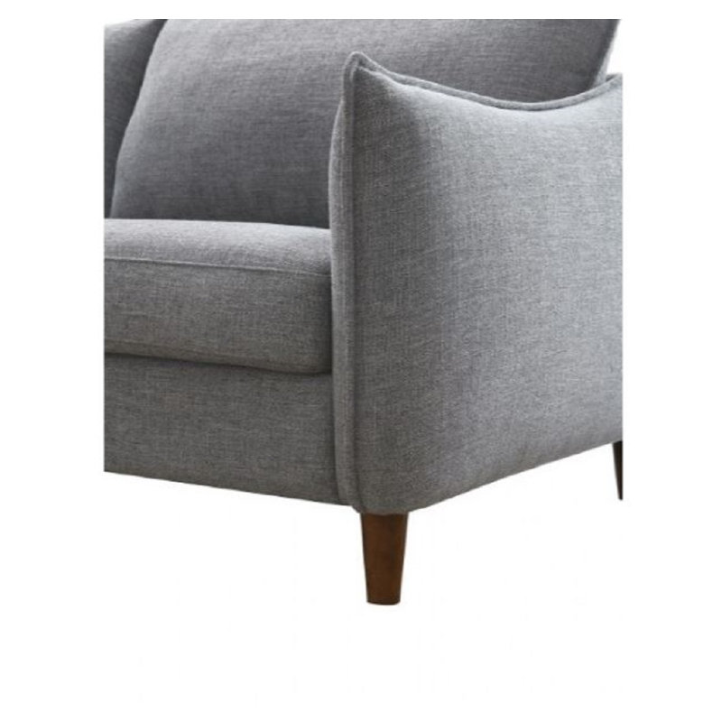Ensemble de canapé et causeuse en chenille gris Leffe