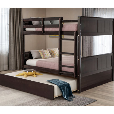 Lit double superposé au-dessus d'un lit gigogne simple - Améliore le confort personnalisable de la chambre familiale