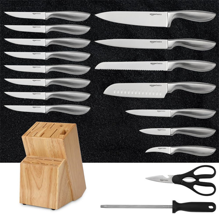 Ynv 18 Piece Stainless Steel Knife Block Set B09WWBM3G7