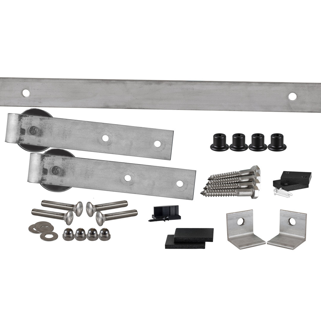 Steel Single Door Barn Door Hardware Kit Standard Single Leatherneck Hardware Track 