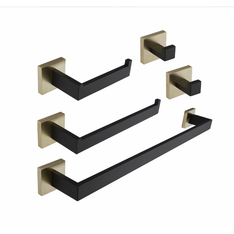 Kins Brushed Gold 5 pieces Decorative Bathroom Hardware sets, Brushed Gold